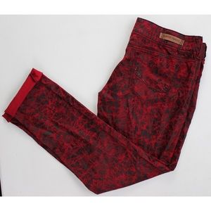 Almost Famous Red and Black Camo Pants Women’s